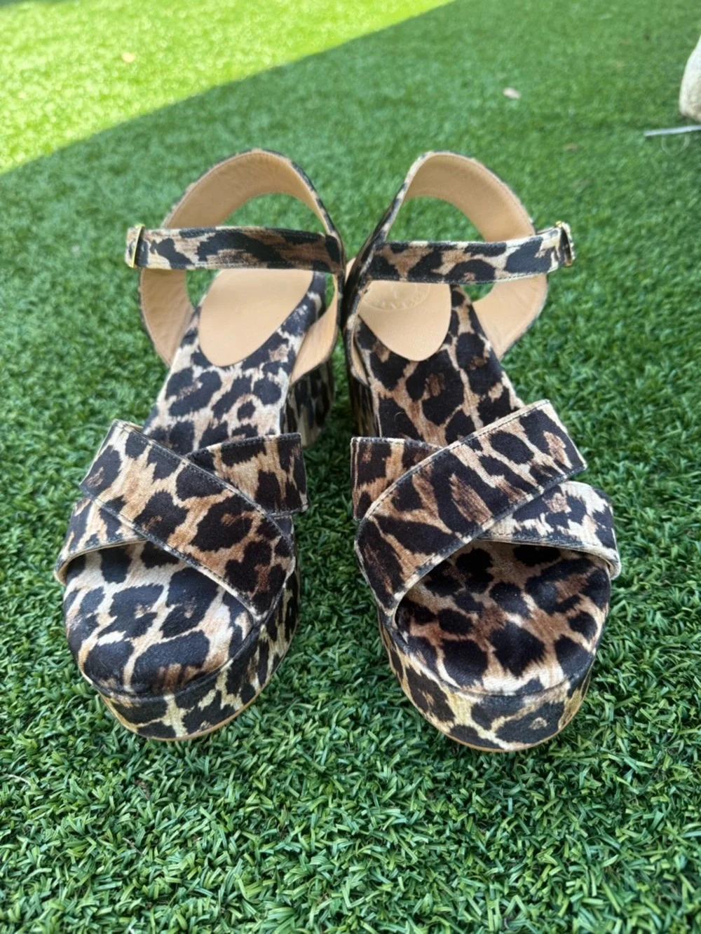 Penelope Chilvers Azalea Ankle Strap Platform Sandal Leopard